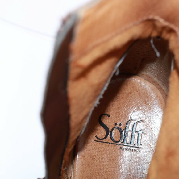 Sofft Womens Caralee Boot Size 9 Brown Suede Wedge Heel Bootie Ankle Strap Comfy - Picture 11 of 12